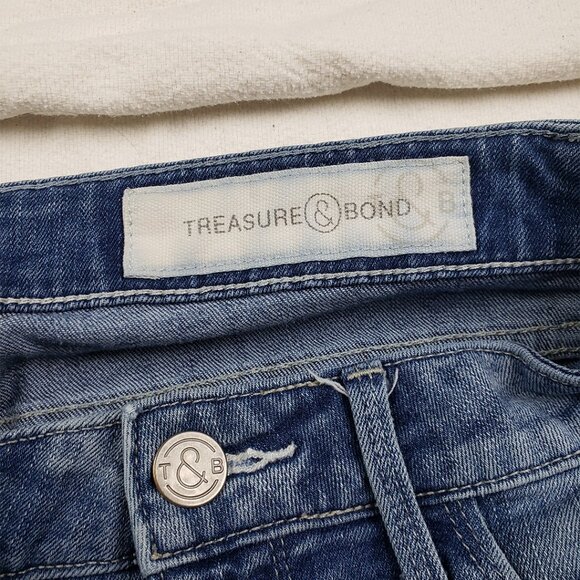 Treasure & Bond Charity Skinny High Rise Size 26 Light Wash Slim Stretch Denim - Picture 4 of 13